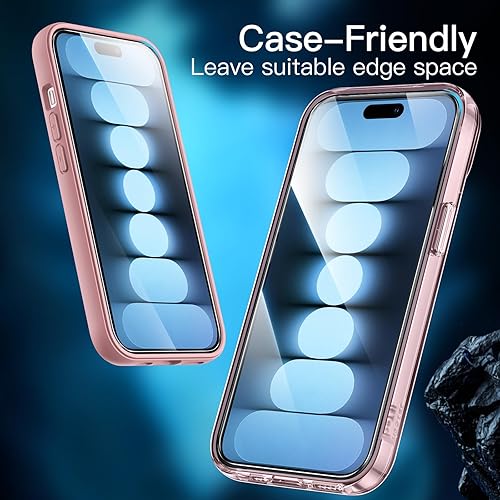 Miniatura 8 de JETech Protector de pantalla para iPhone 15 de 6.1 pulgadas, película de vidrio templado con herramienta de fácil instalación, compatible con