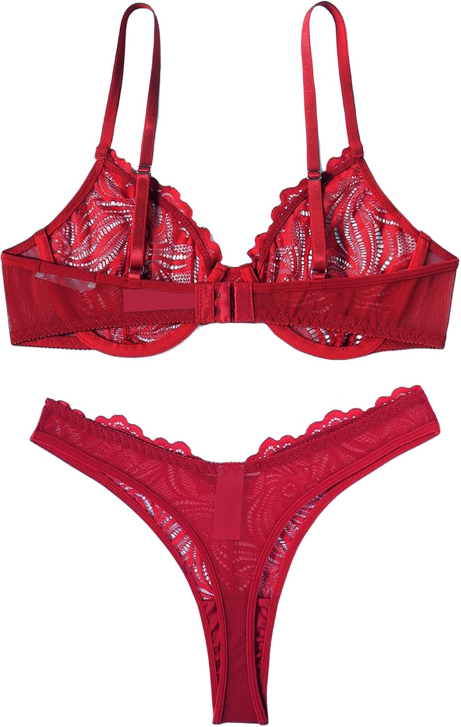 Avidlove Women's 2 Piece Lace Underwire Bra and Panty Sets Sexy Push Up Lingerie Set for Women