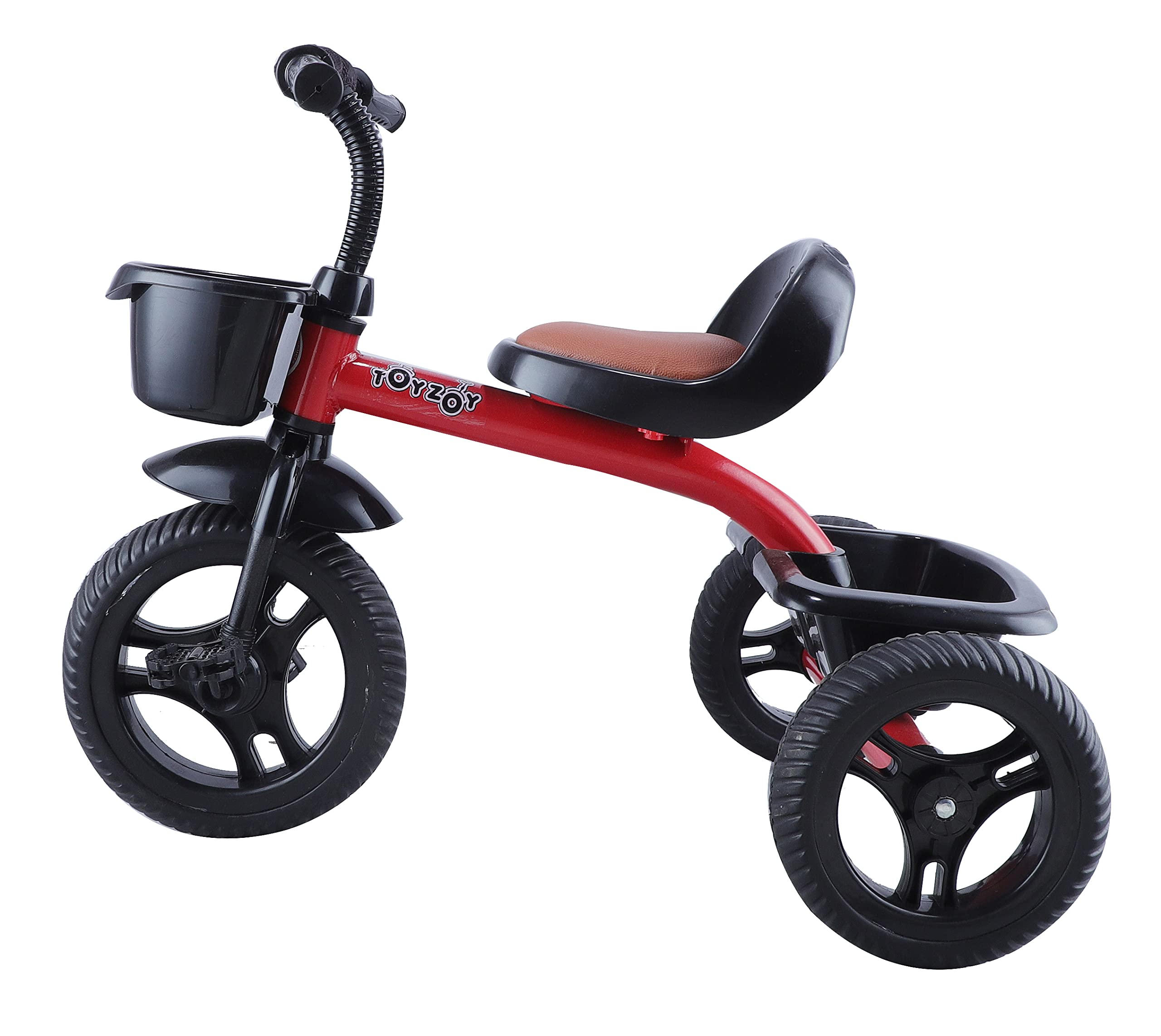 Toyzoy Turbo Mac Lite Trike|Tricycle with Cushioned Leather Seat for Kids|Boys|Girls Age Group 2+ Years (Red) 1