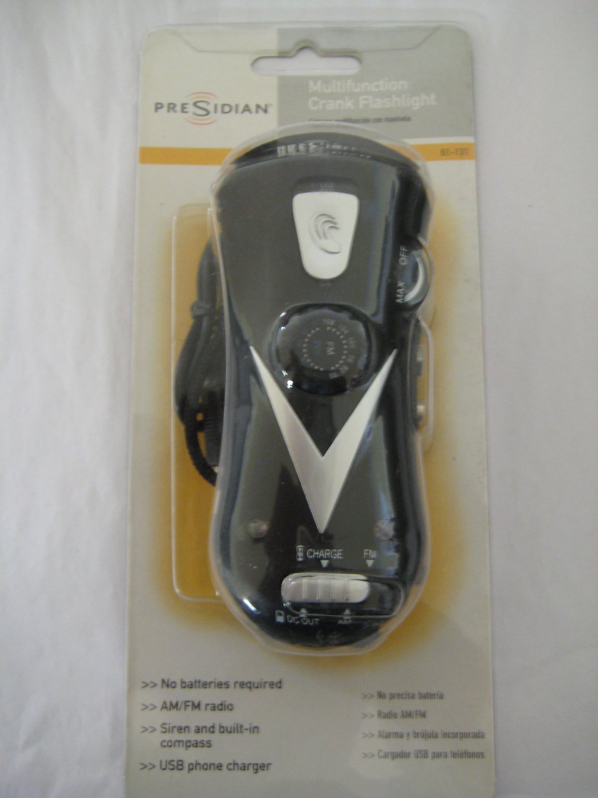 Presidian Multifunction Crank Flashlight 61-131