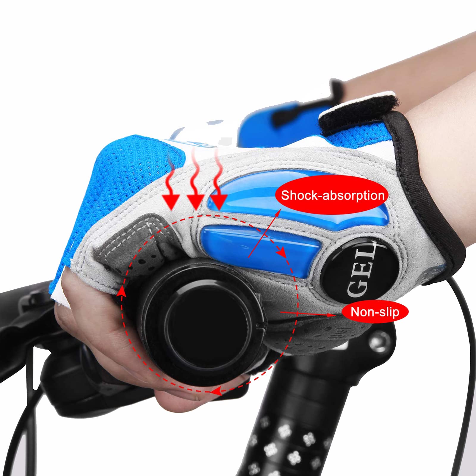 Guanti Ciclismo Estivi Uomo Donna Guanti Bici MTB Senza Dita Traspirante Guanti Sportivi Fitness Mountain Bike Scooter Corsa Trekking Campeggio