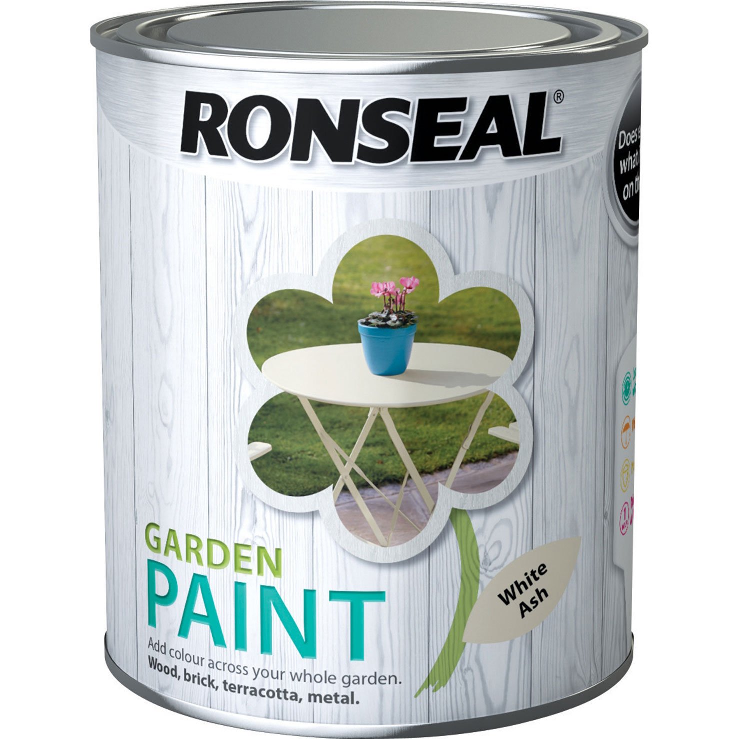 Ronseal General Purpose Garden Paint White Ash 250ml