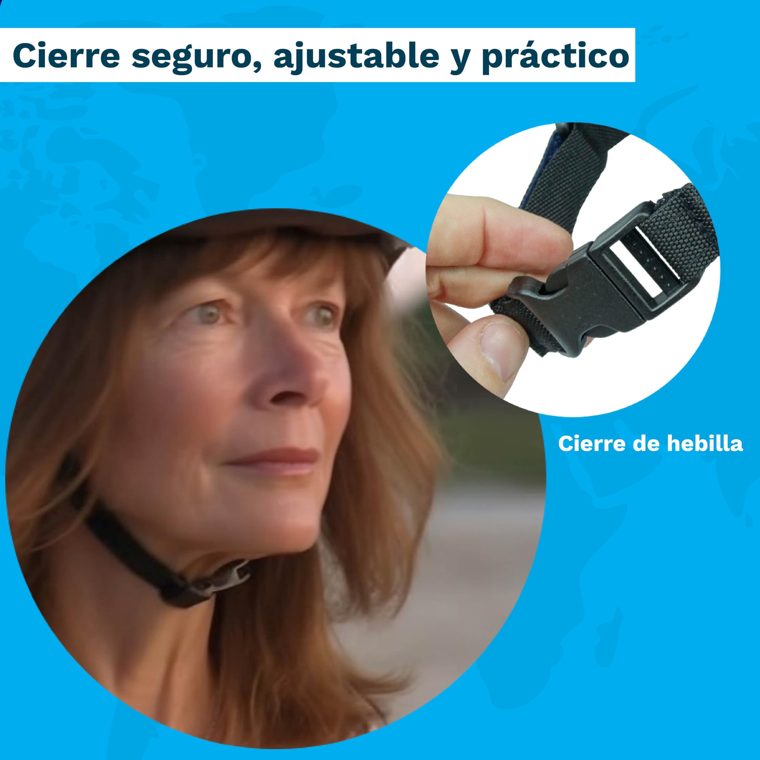 Ubio Casco de Protección Craneal Negro, Tejido Transpirable - Protector para la Cabeza Personas Mayores, Epilepsia, Convulsiones, Niños, Adultos - Arnés de Mentón Ajustable 50-54cm Fabricado en España
