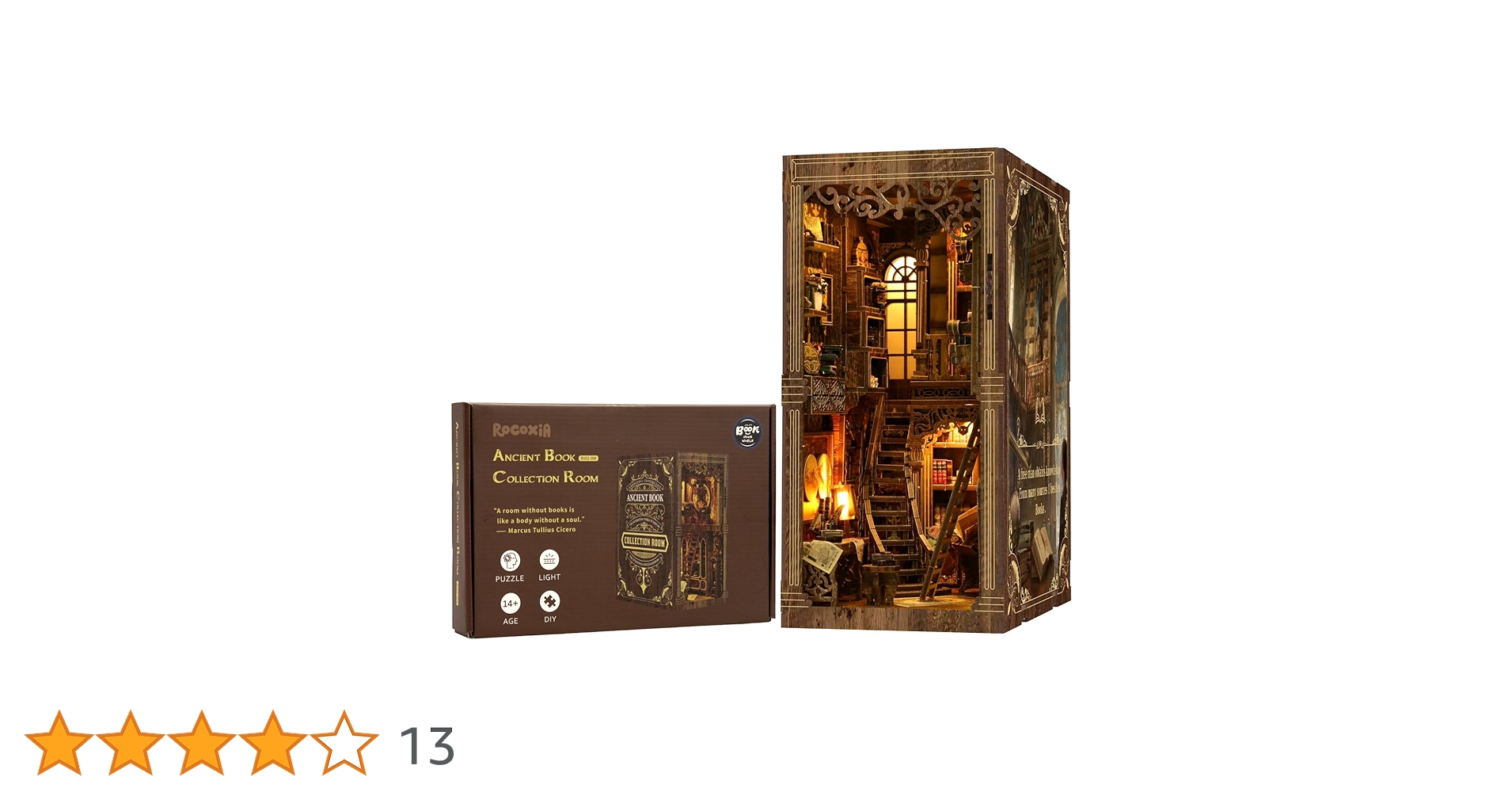 ROCOXIA Ancient Book Collection Room DIY Book Nook Kit
