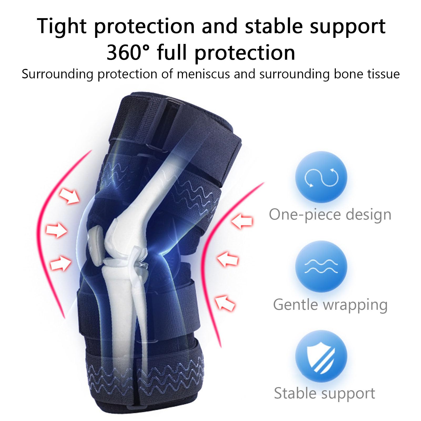 Rodillera Con Bisagras, Soporte Inmovilizador De Rodilla Ajustable Con Bisagras Para Rehabilitación Ortopédica, Estabilizadores De Ortesis, Protector De Rodilla Para Artritis, Osteoartritis