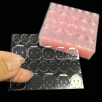 50 Sheets Jelly Double Sided Press On Nail Adhesives Tabs,1200pcs Breathable Press on Nails Sticky Tabs Waterproof Fake Nail Glue Stickers for Press On Nails Application