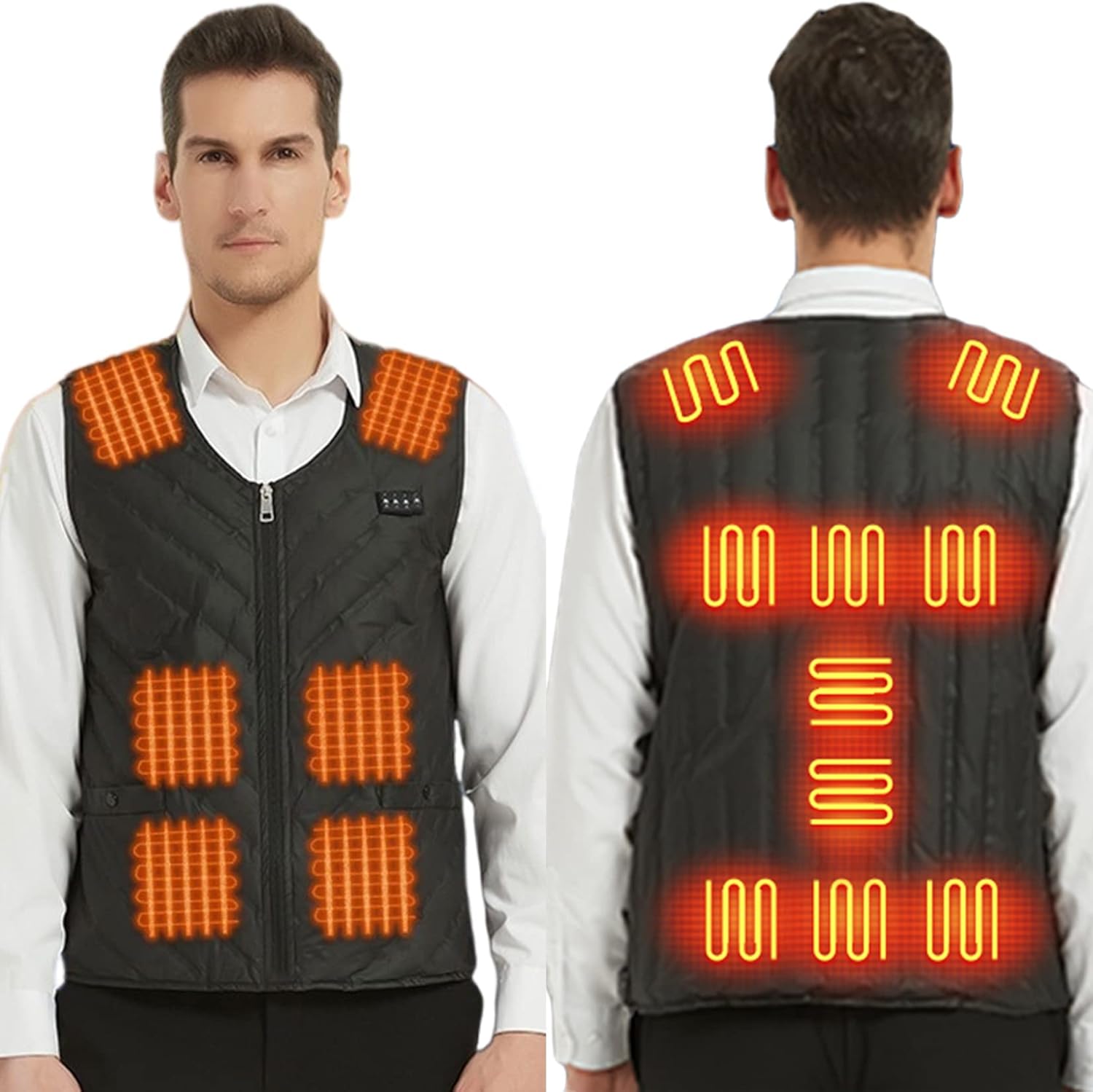 FETION Men's Heated Vest with 14 Heating Zones, USB