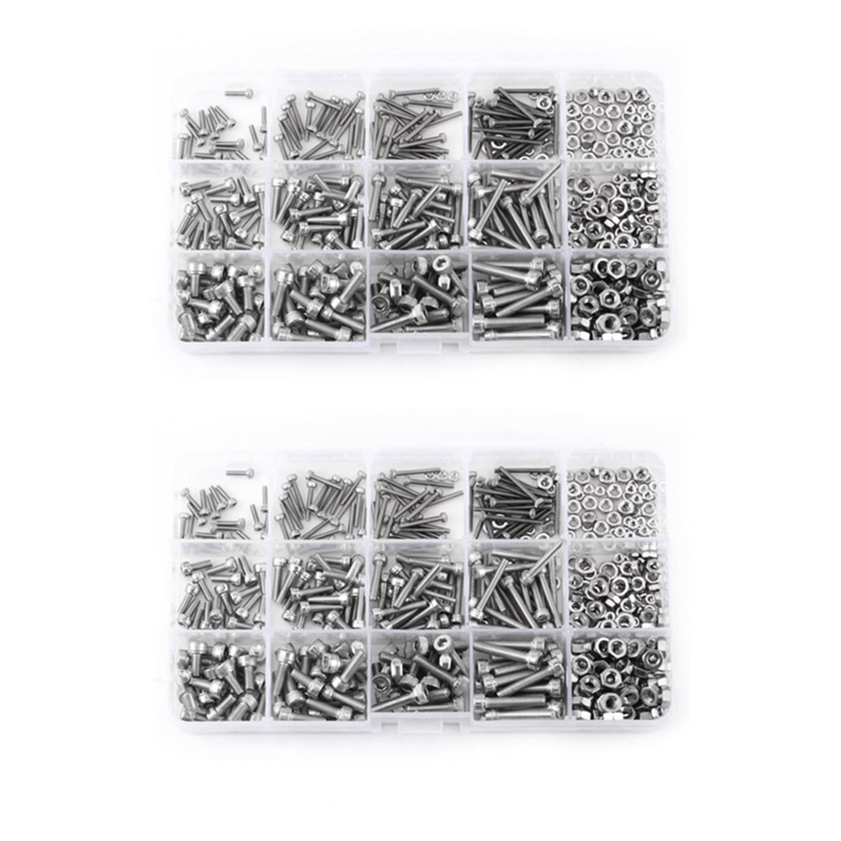 Vis M2 M3 et ecrous hexagonaux en acier inoxydable pour reparation de 960 pieces