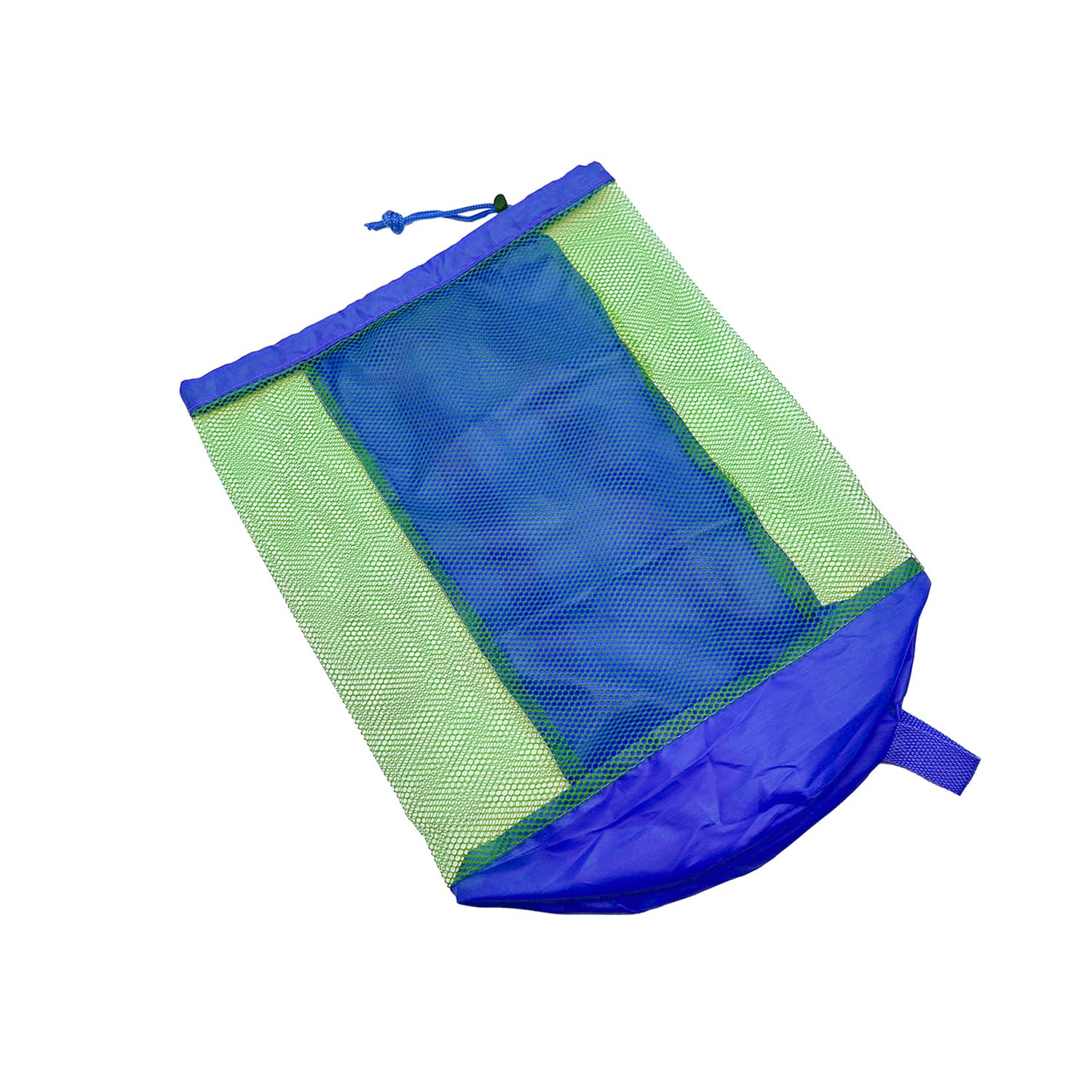 1 bolsa de almacenamiento para juguetes de playa, mochila de playa, bolsa de malla plegable para juguetes de arena, accesorios de playa, bolsa de almacenamiento para juguetes de baño (azul)