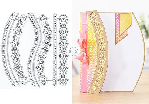 DzIxY Troqueles de corte de metal de encaje de flores para kit de fabricación de tarjetas, papel de gofrado, troquelados, plantillas de máquina de