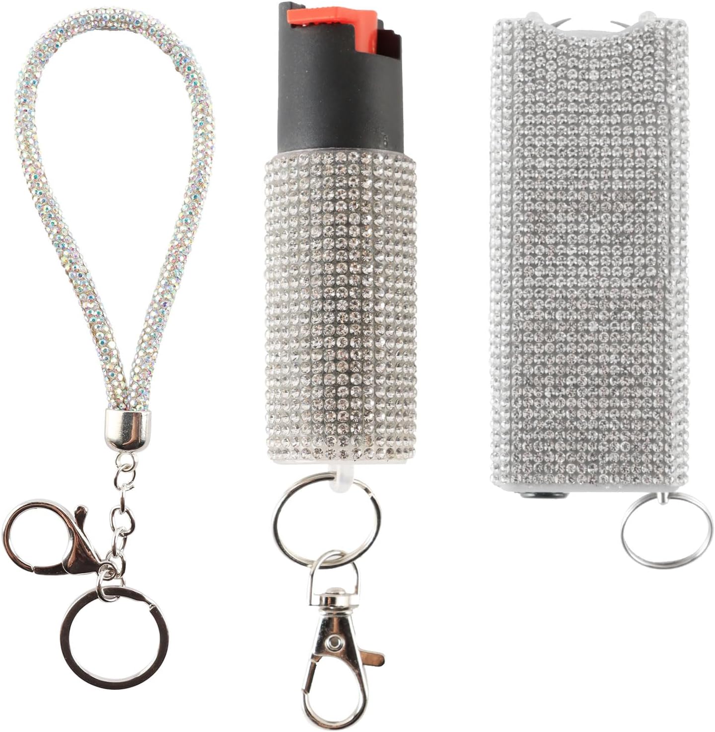 Cool MagiUSA Bling Stun Gun & Pepper Spray Bracelet Keychain Set – LED Flashlight Personal Alarm Self Defense Kit for Women & Men – Tazer taiser Pepper Gel Safety Tools Quick Defense, Multi Color Cool MagiUSA Bling Stun Gun & Pepper Spray Bracelet Keychain Set – LED Flashlight Personal Alarm Self Defense Kit for Women & Men – Tazer taiser Pepper Gel Safety Tools Quick Defense, Multi Color