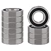 XiKe 10 Pack 6206-2RS Double Sealed Deep Groove Ball Bearings, 30x62x16mm, Pre-Lubricated for High RPM, Chrome Steel P6, ABEC 3