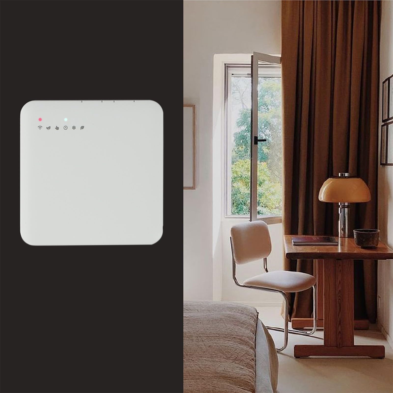 Termostato WiFi para tuya para Radiador Eléctrico con Control FP y Medidor de - Programable 16A Pantalla Táctil 85x85mm