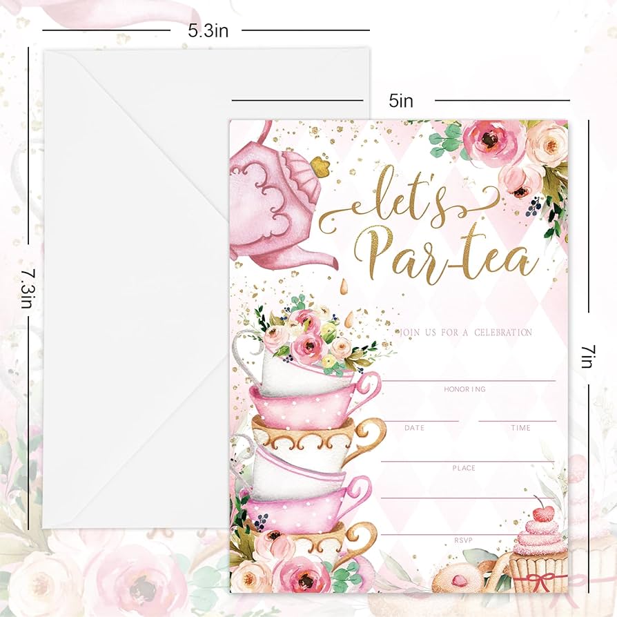 amazon-com-whaline-25-packs-tea-party-invitations-5-x-7-inch-floral-fill-in-invitation-cards-with-envelopes-stickers-sweet-dessert-blank-invites-for-party-tea-time-birthday-supplies-home-kitchen for Free Printable Tea Party Invitations Amazon.com : Whaline 25 Packs Tea Party Invitations 5 x 7 Inch Floral Fill-In Invitation Cards with Envelopes Stickers Sweet Dessert Blank Invites for Party Tea Time Birthday Supplies : Home & Kitchen for Free Printable Tea Party Invitations