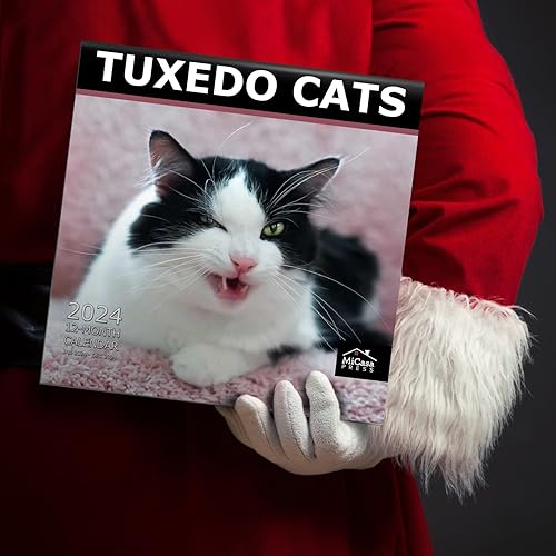 Miniatura 6 de MICASA Tuxedo Cats - Calendario de pared mensual colgante 2024  12 x 24 pulgadas abierto  Papel grueso y resistente  Regalo  Lindos gatitos