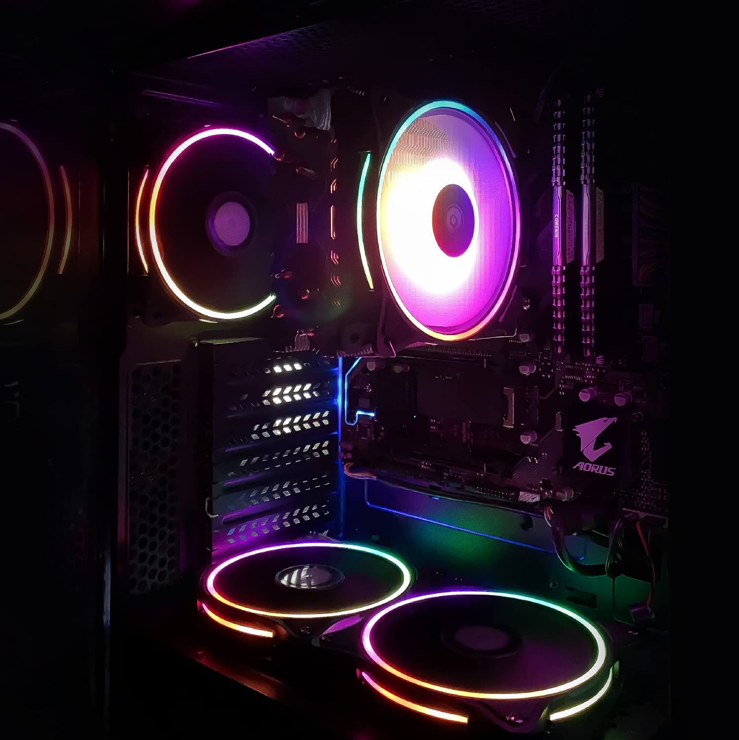SPIRIT OF GAMER - AIRCOOLER 120 MM ARGB - Ventirad pour Processeurs Intel Et AMD – Rétro-Eclairage RGB Adressable 3 Pin / 5 Volts – Ventilateur PWM 120 mm – Radiateur aluminium