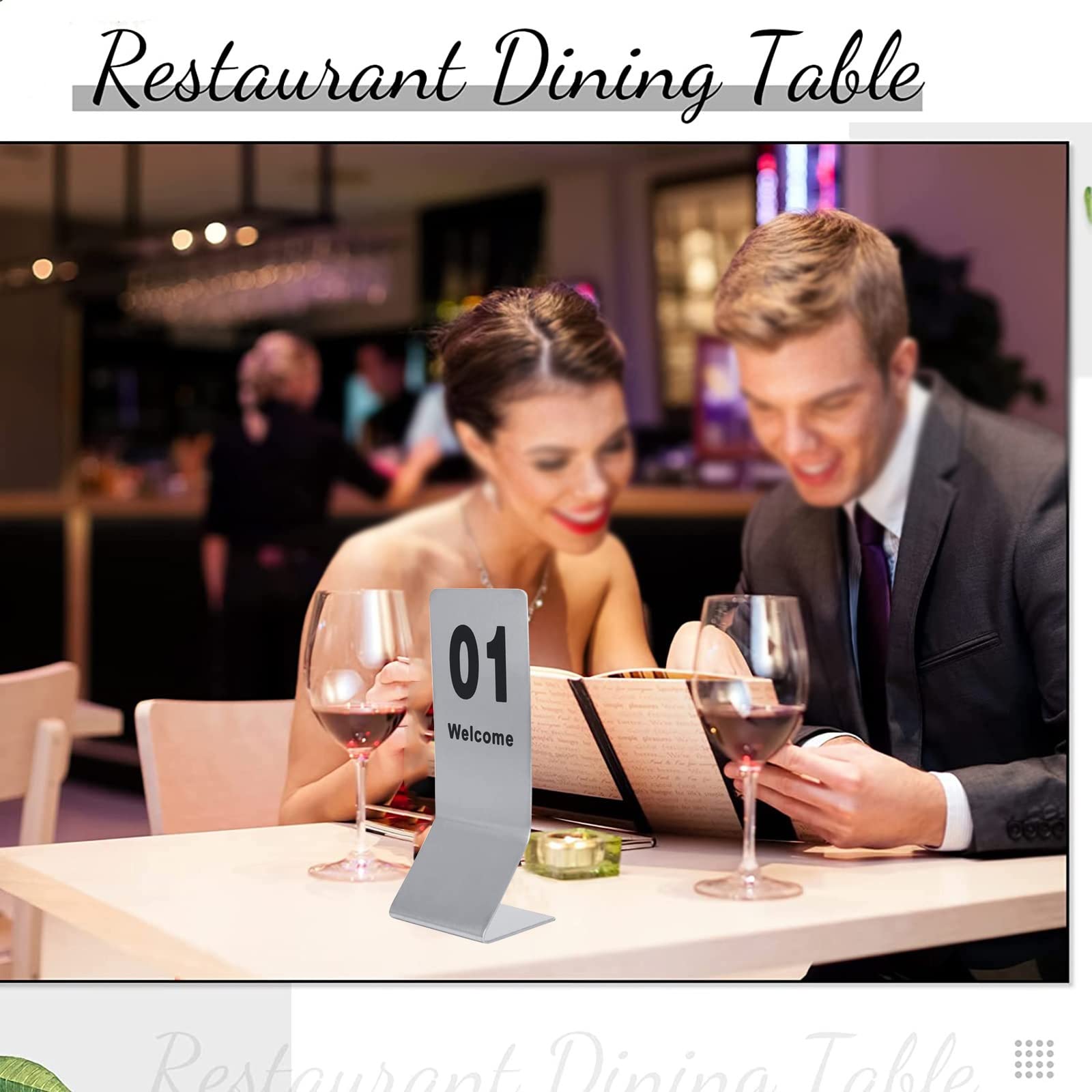 Placas con números, Números de mesa doble cara del 1 al 25 y 50. Letrero reservada(1-50)