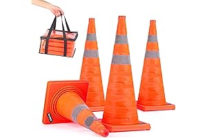 BATTIFE 28 Inch Traffic Cones 4 Pack