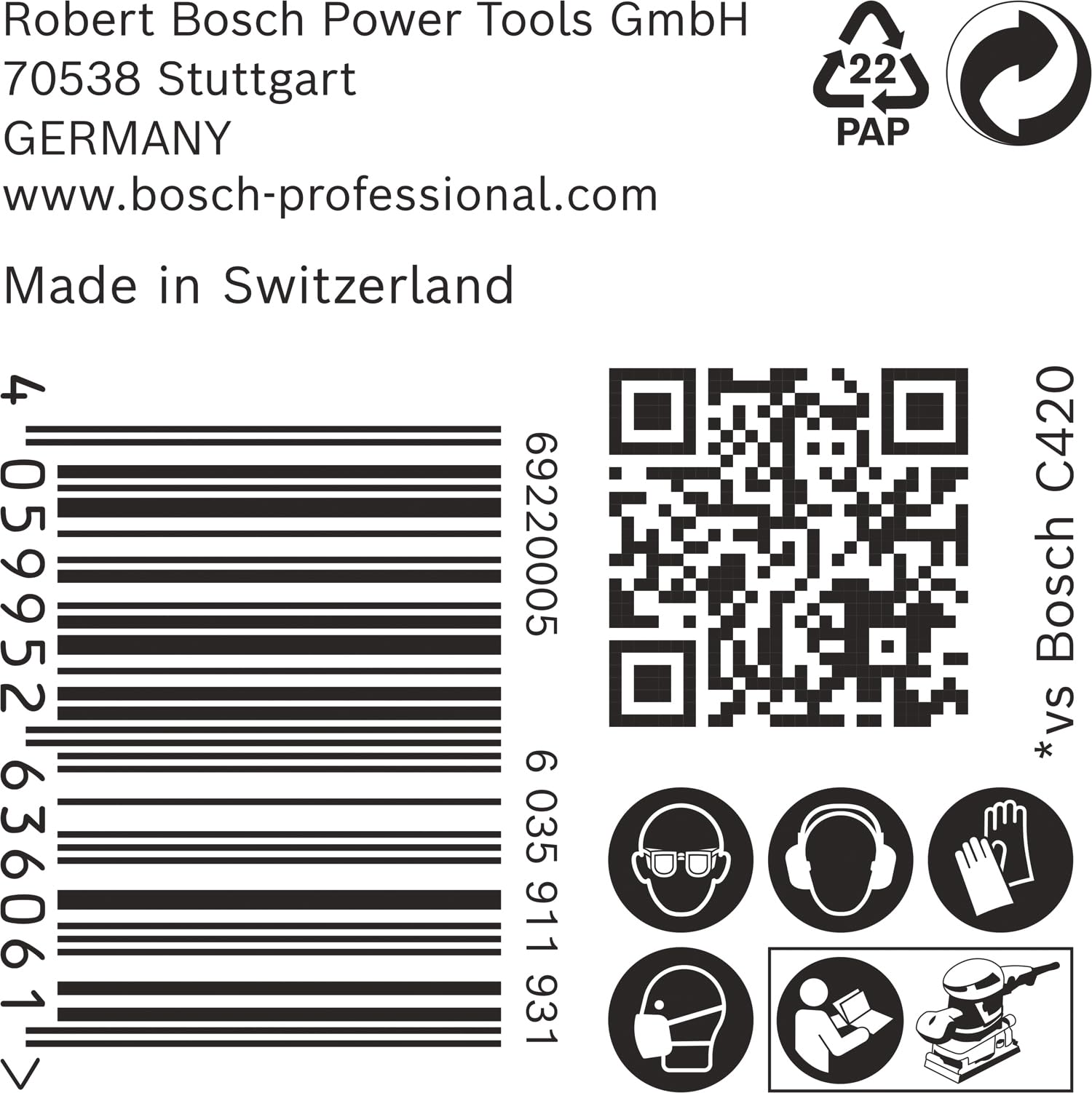 Bosch 50x Papier ścierny EXPERT C470 z 6 otworami