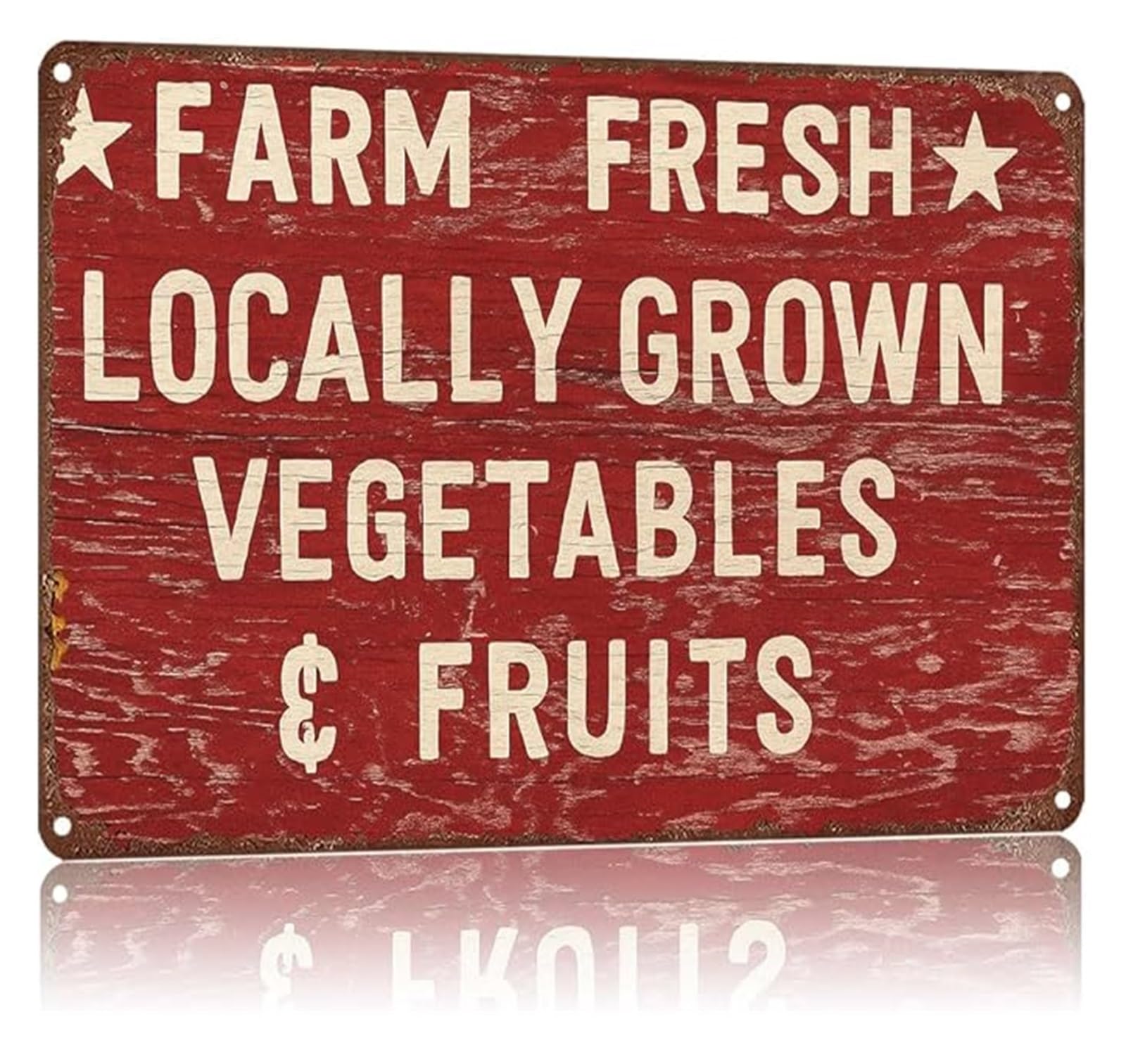 EKFBQBGW Country Kitchen Sign Vintage Retro Rustic Tin Sign with Vegetable Art Farmhouse Garden Decor 8 X 12 in