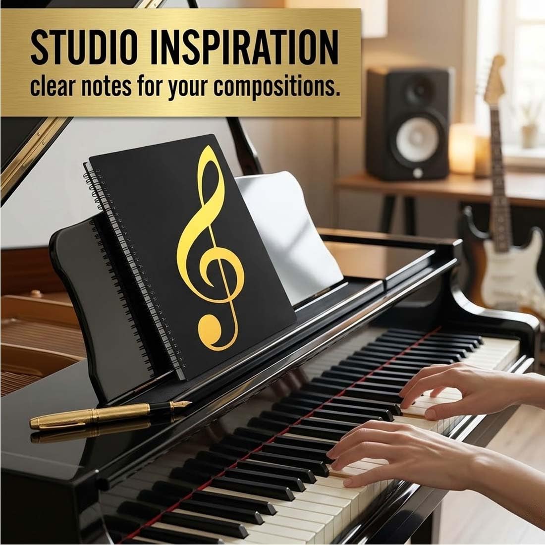 Cartella A4 Spartiti Musicali, Quaderno Pentagrammato A4, 1 Pezzo, Per Scuola Di Musica, Conservatorio, Canto E Composizione