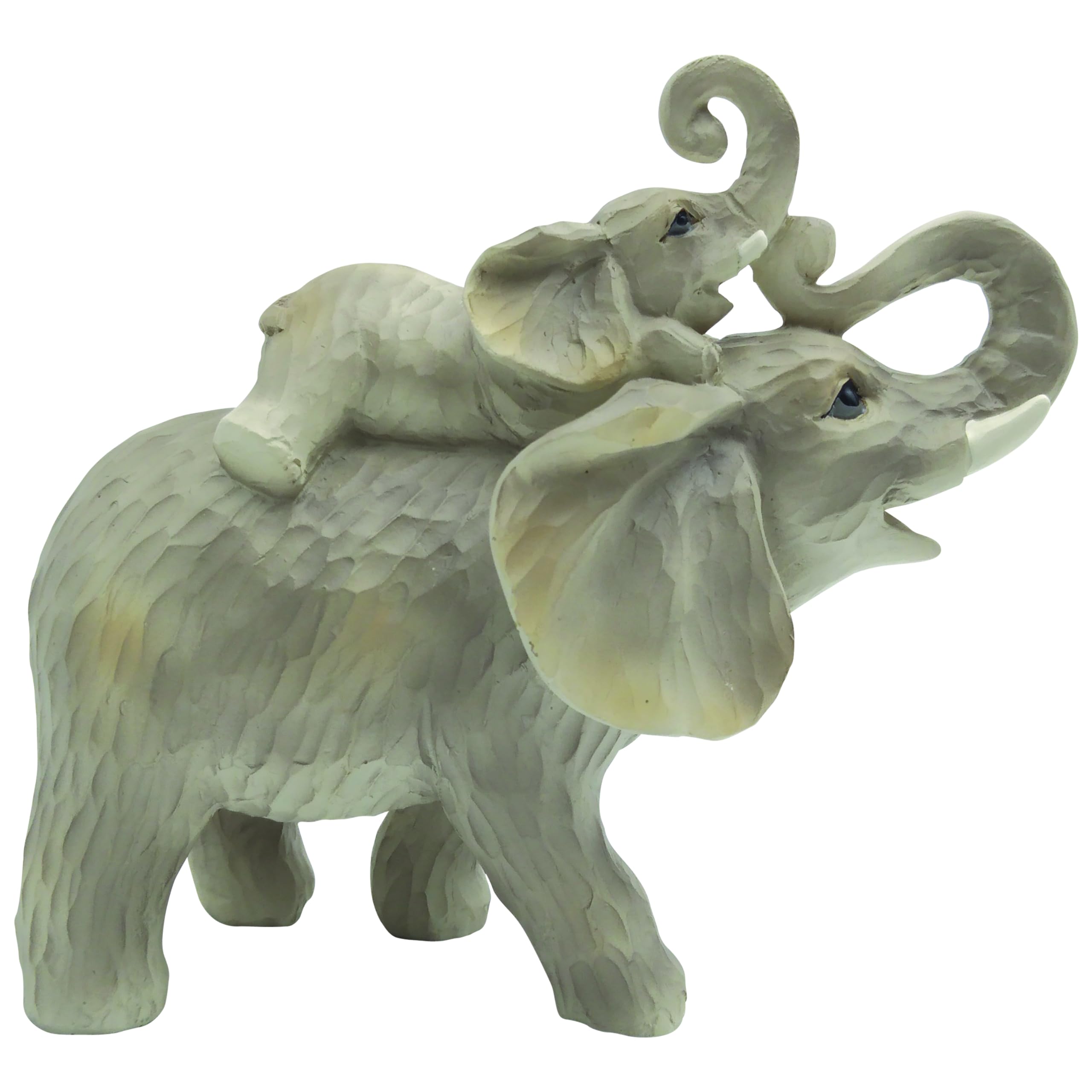 The Leonardo Collection Ellie & Family Piggy Back Elephant Figurine Figurines Statues For Home Decor | Ideal Ornaments Friendship Gifts For Women & Men | Lovely Centerpiece & Living Room Accessories