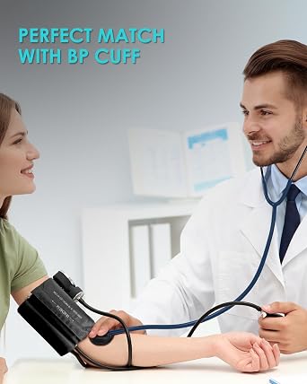 Stethoscope for Nurses, Doctors and Nursing School Students, for Home Diagnostics Medical Supplies with Accessories (Navy Blue Tube, with EVA Case)