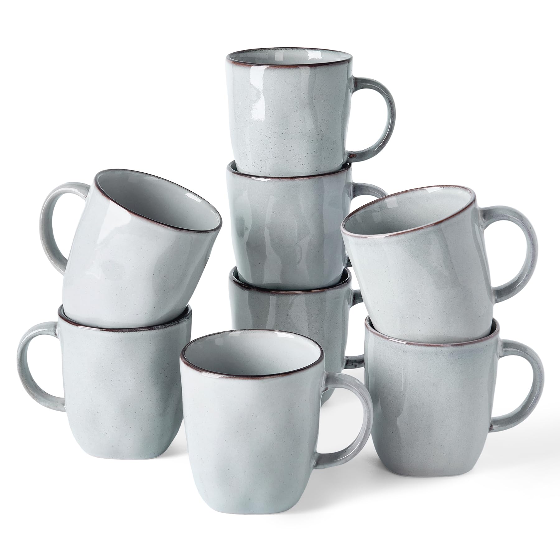 Photo 1 of famiware Coffee Mugs Set of 8, Ocean Square 13oz