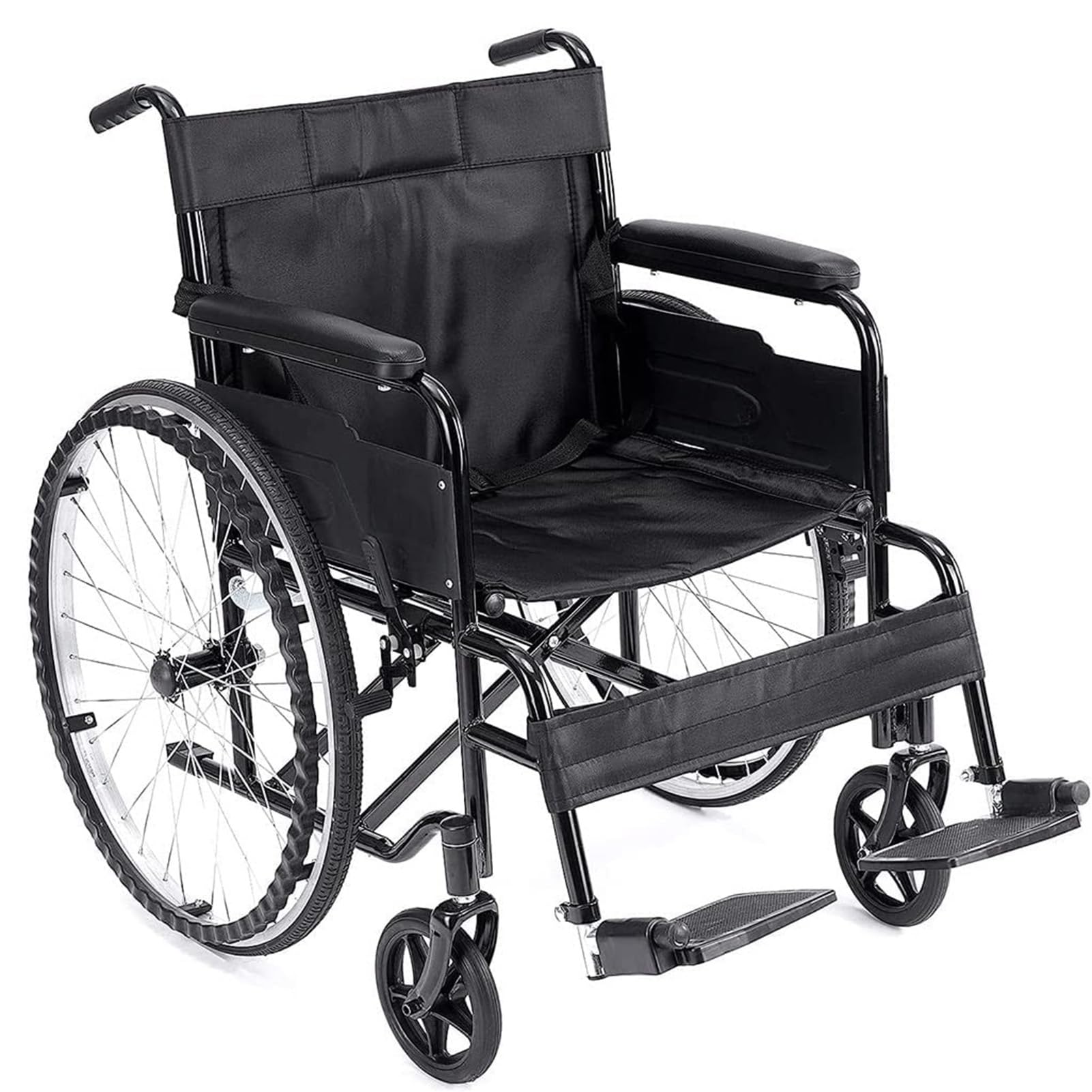 Koła zapasowe 24 x 1 3/8 do ręcznych wózków inwalidzkich, zespół tylnych kół wózka inwalidzkiego 24", antypoślizgowe czarne opony pneumatyczne, części zamienne do tylnych kół (2 szt)