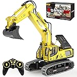 kolegend Remote Control Excavator Toy 16 Inch, 11 Channel RC Construction Vehicles Hydraulic Haulers Digger Toys Gift for 6+ Years Old Kids Boys