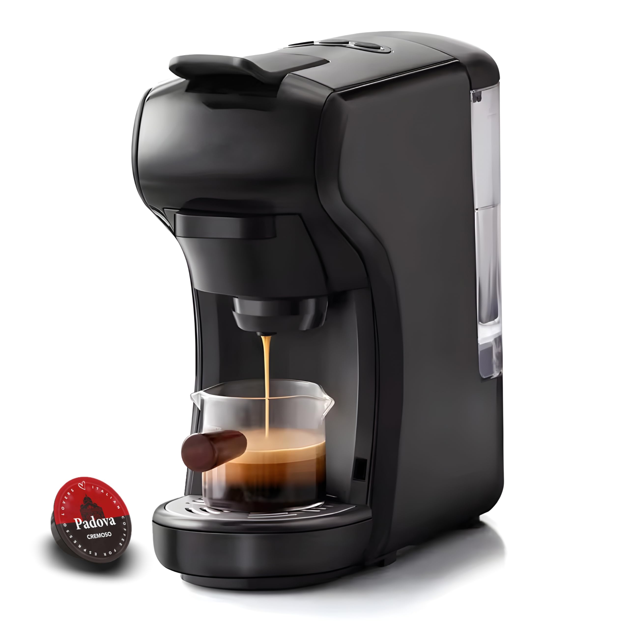 Macchina Caffè CIALDE e CAPSULE 7 in 1 Camry – Compatibile capsule Nespresso, Lavazza A Modo Mio, Dolce Gusto, Caffè Cialde ESE 44, Lavazza Blue, Caffitaly, Caffè Macinato – Kit con 10 Capsule Omaggio