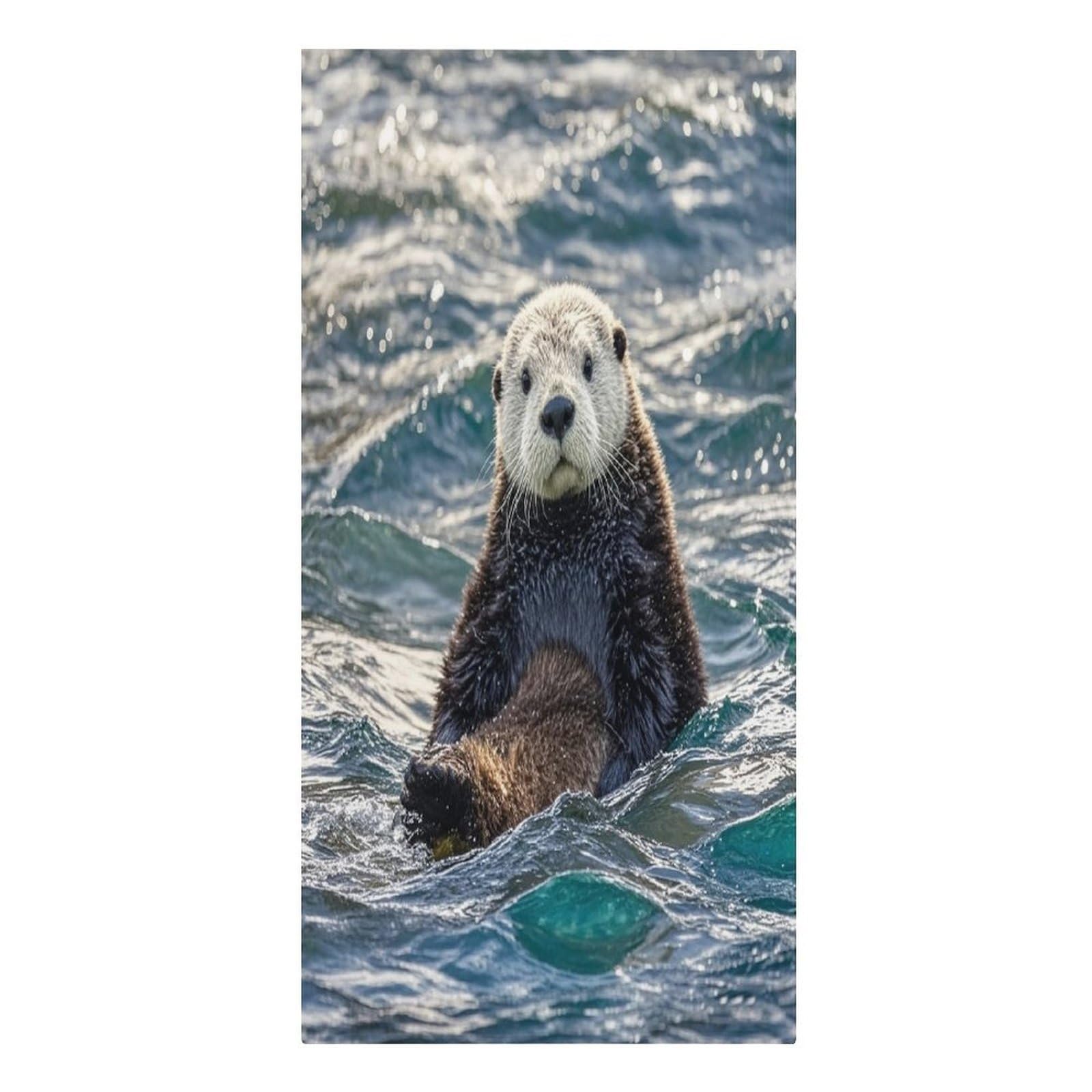 FekiLoot Sea Otter Beach Towel Sand Free Quick Dry Travel Towels Extra Large Big Pool Swim Towels Soft Absorbent Beach Blanket for Vacation Essentials Adult Gift 30" X 61"