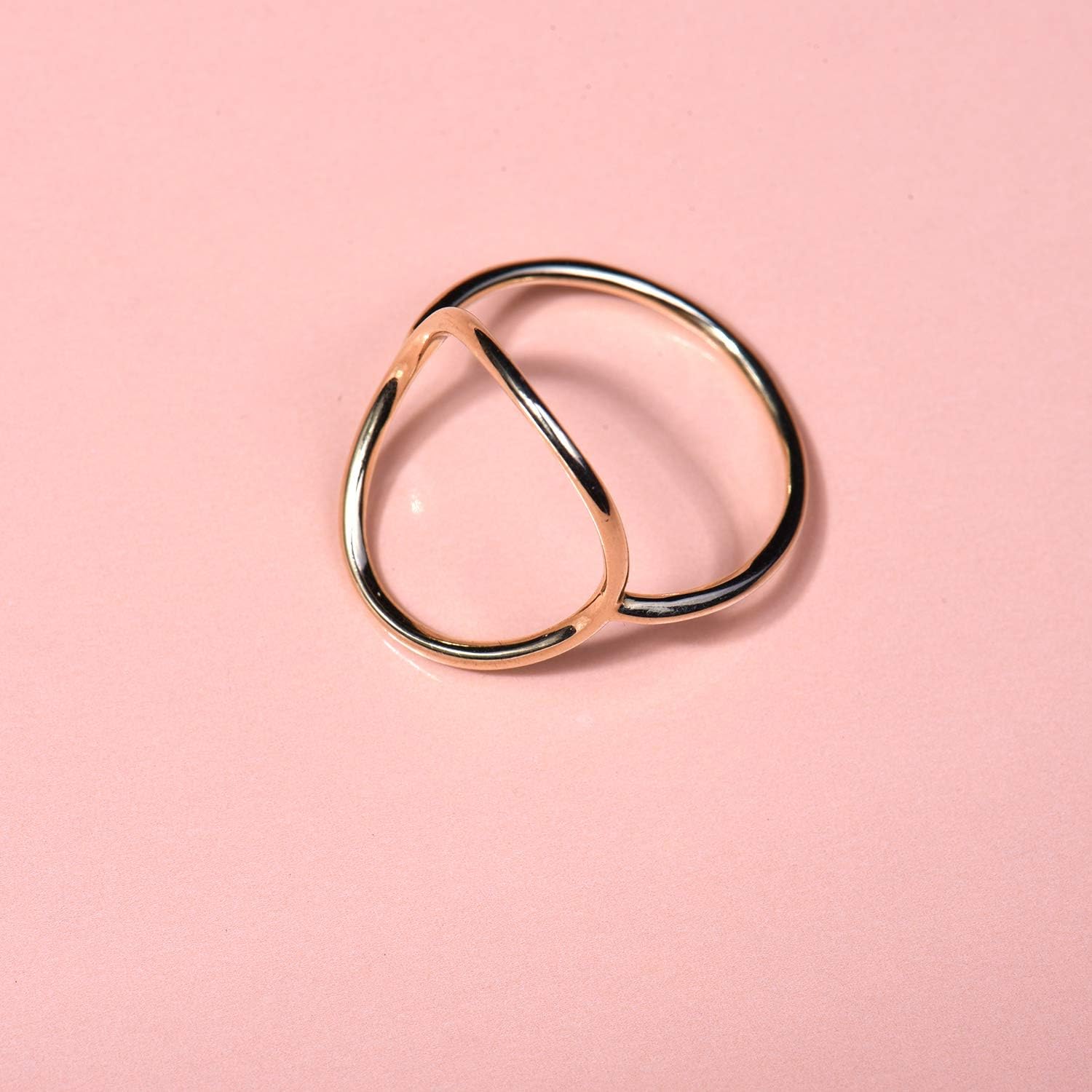 LEMON GRASS Gold Vermeil Open Circle Ring in Sterling Silver Size 4-9 - Image 7