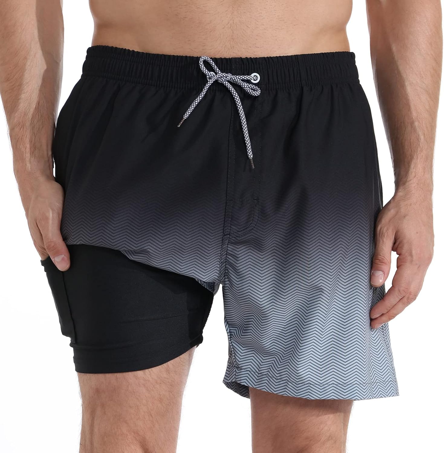 zeetoo Mens Swim Trunks with Compression Liner 5.5″ Inseam Swim Shorts Quick Dry Shorts zeetoo Mens Swim Trunks with Compression Liner 5.5″ Inseam Swim Shorts Quick Dry Shorts
