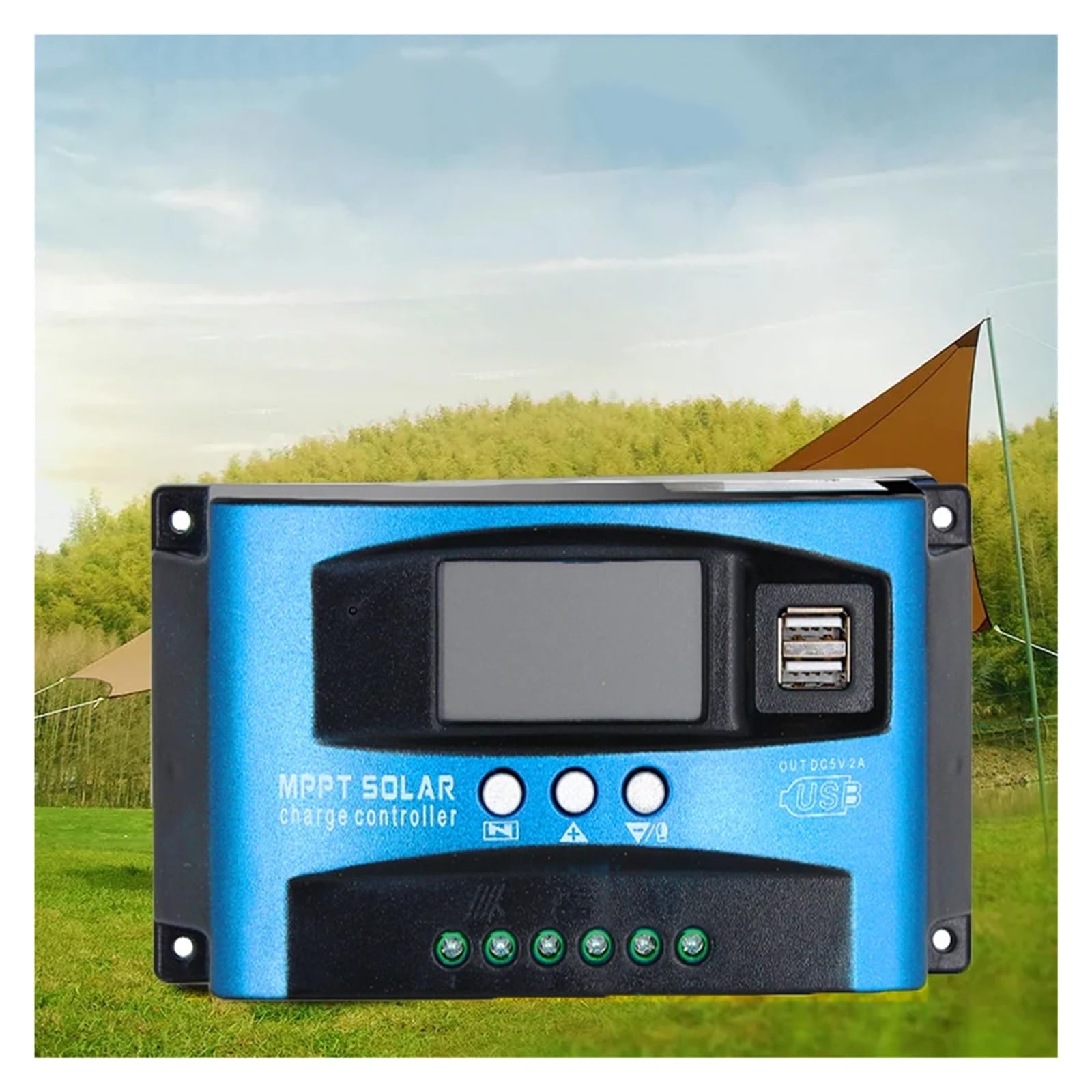 Solarregler, MPPT Solarladeregler LCD-Anzeige 30A 40A 50A 60A 100A Solarpanel-Batterieregler Dual USB 12V 24V Solarregler(50A)