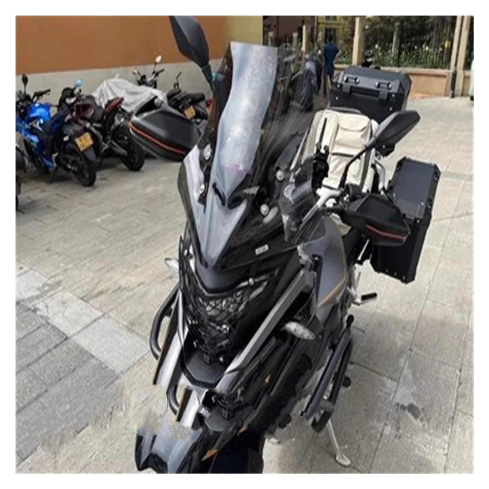 Parabrisas De Moto para COLOVE para KOVE 500X 400X 525X para Parabrisas Delantero Elevado para Motocicleta Estilo GV Carenabris(50cm Smoke Grey)