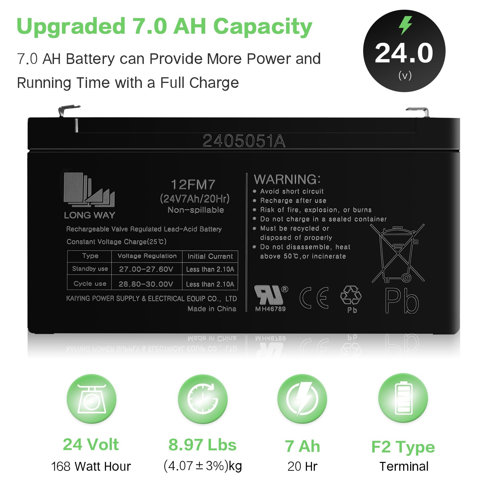 Photo 1 of OTTARO 24V 7AH Ride-On Car Battery