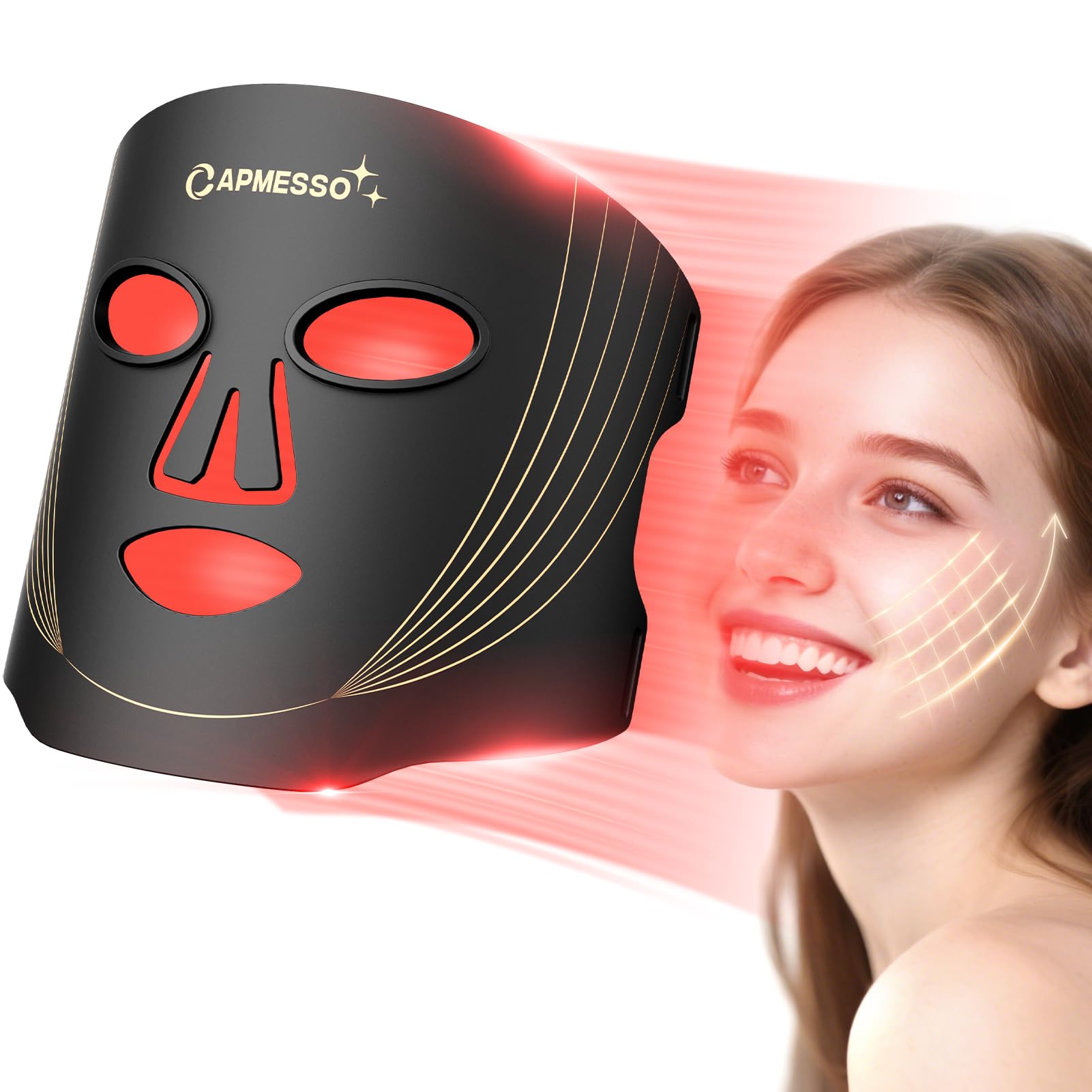 Red Light Therapy Mask for Face: Upgraded 400 Beads LED Face Mask for Anti-Aging and Skin Rejuvenation