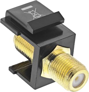 InLine® Keystone - Adaptador de conexión para cable de satélite, 2 conectores F, color negro