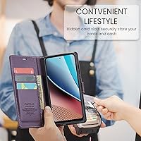 Vista 5 de Funda tipo cartera para Samsung Galaxy S23 FE con bloqueo RFID, soporte para tarjetas de crédito, de piel sintética, función atril, funda protectora