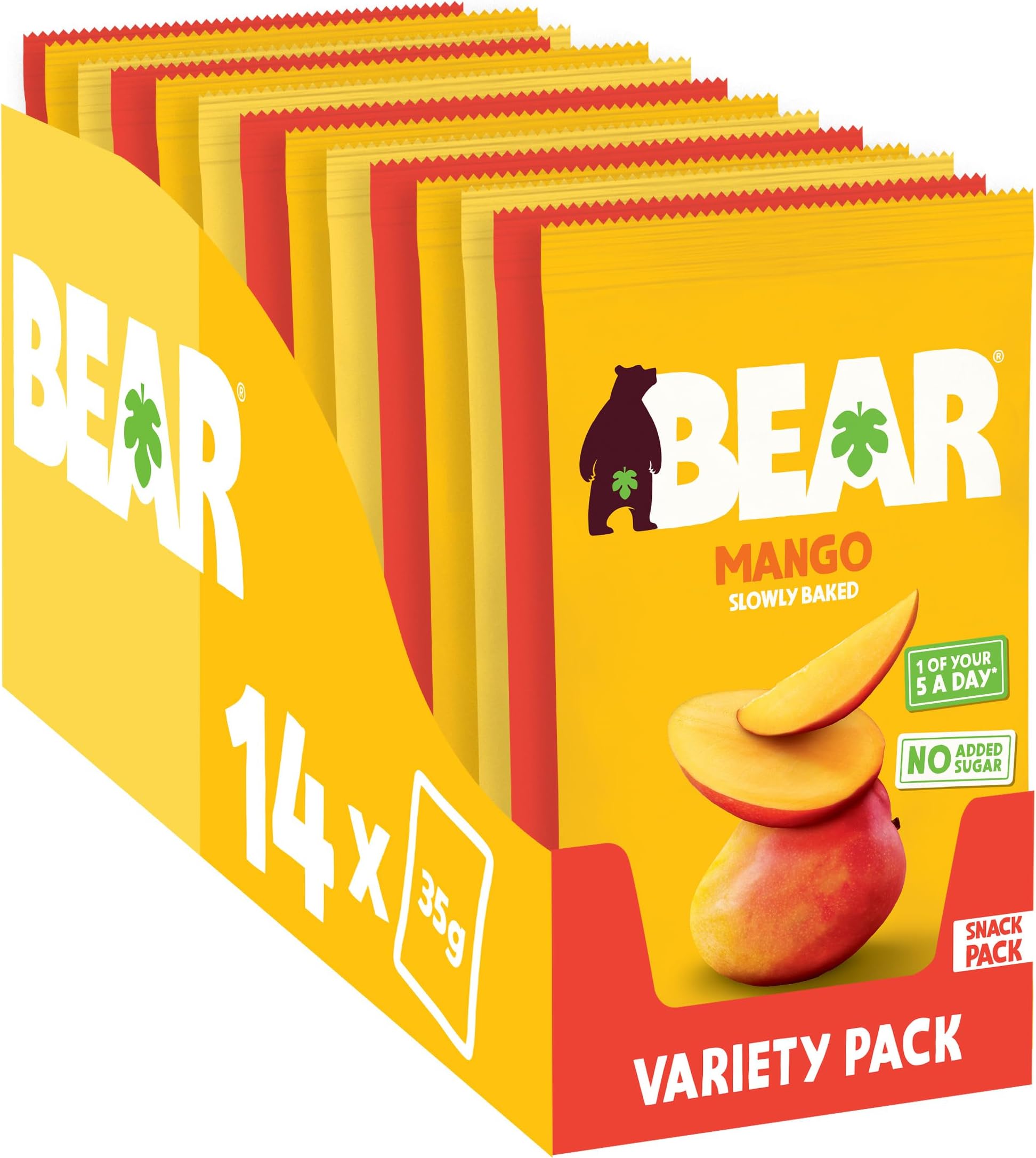 BEAR FRUIT Mango, Pineapple & Strawberry Variety Pack - Tropical Mixed Case -...