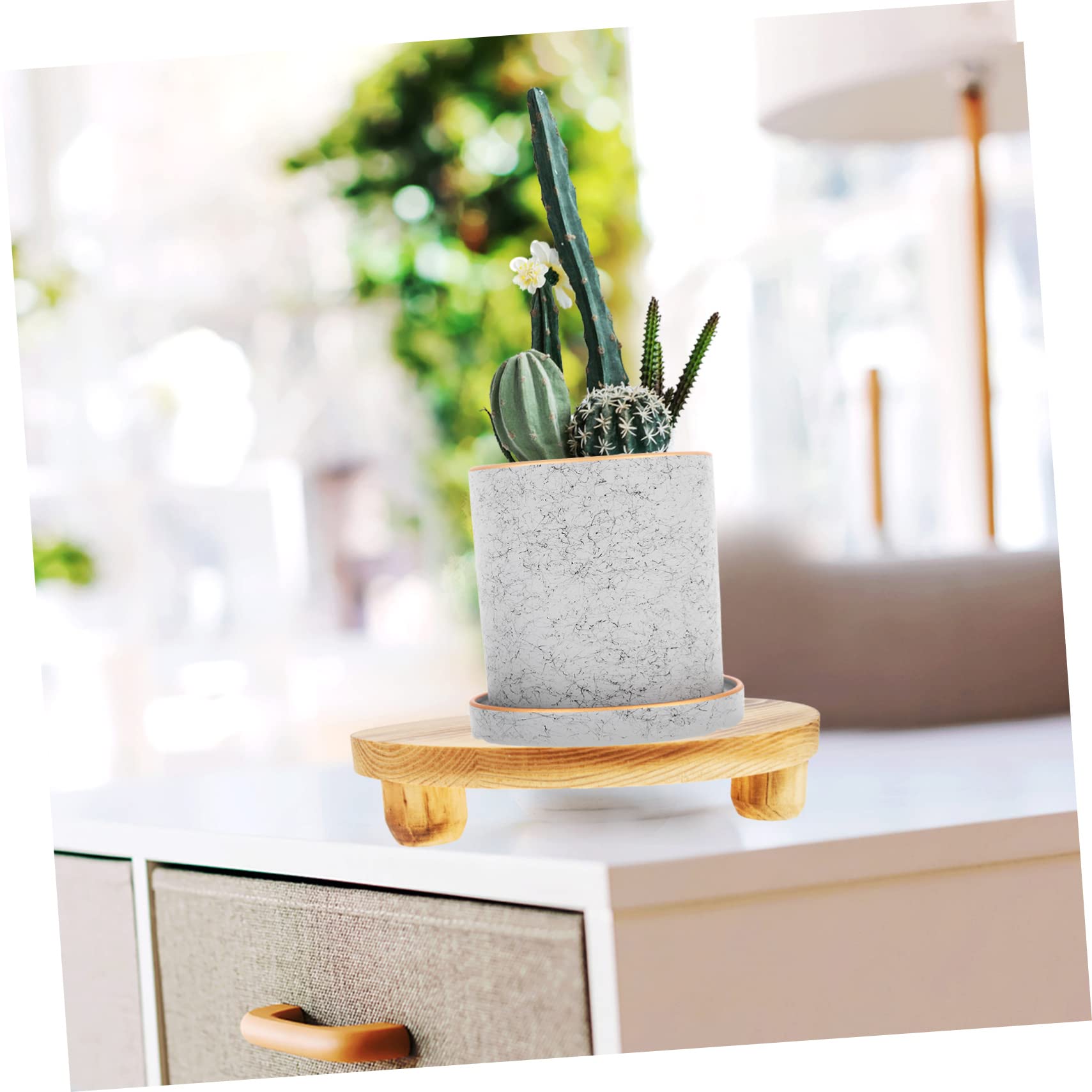 Estante para Macetas de Madera para Interior y Jardín, Soporta Plantas