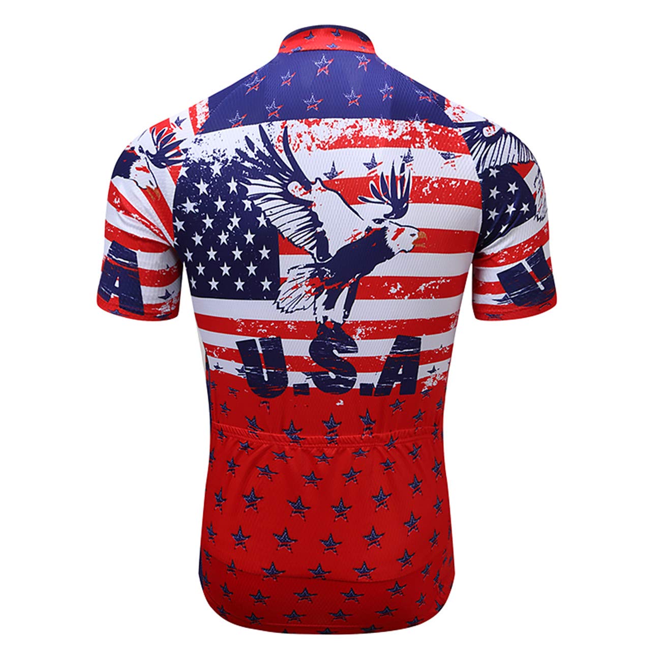 JPO JPO Men's Cycling Jersey Summer Cycling Shirt Short Sleeve Bicycle Clothing Breathable Full Zipper Bicycle Jacket with 3 Pockets, Cc6356, M For Chest 35.4-37.8
