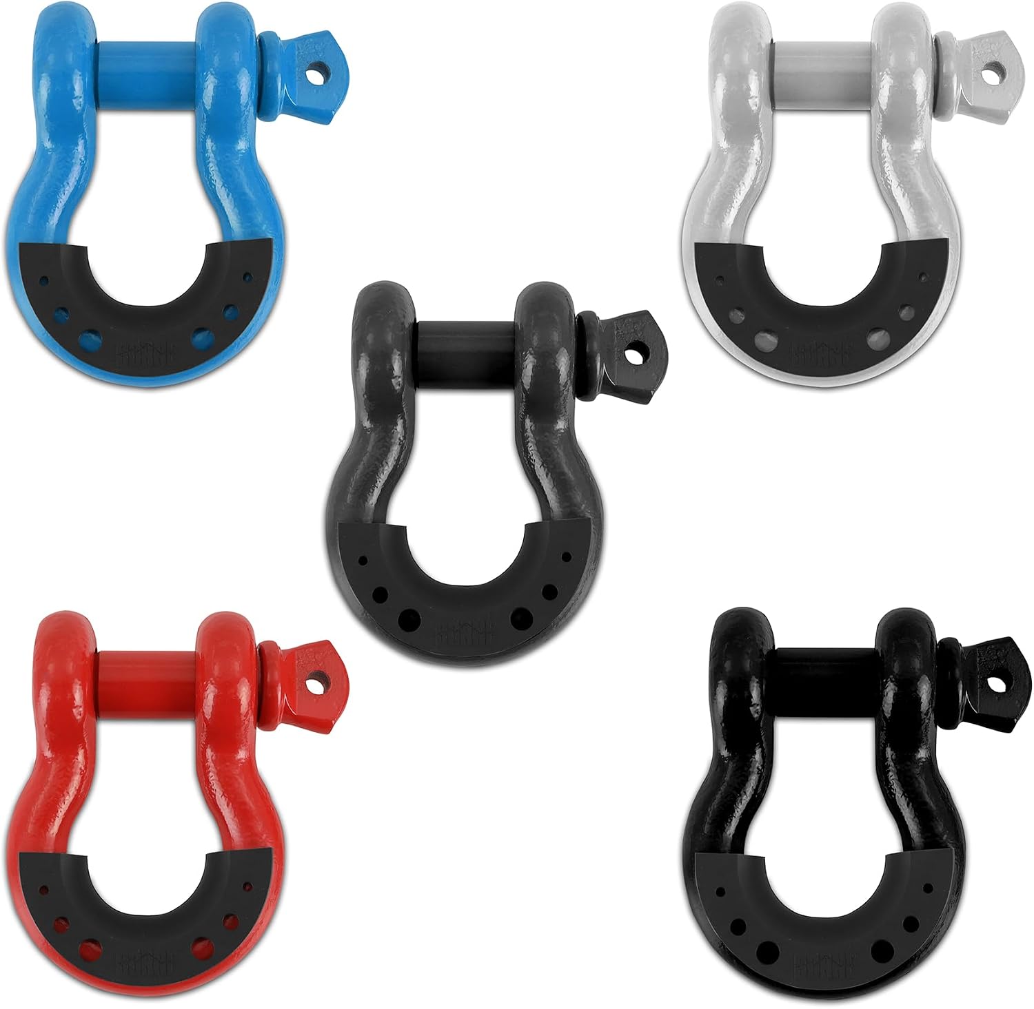Mishimoto 3/4" Steel D-Ring Shackle Set, 2 Pieces, Gunmetal