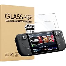 2-Pack Glass Screen Protector for Steam Deck 7 Inch 2021/2022 and Steam Deck OLED 2023 - High Definition 9H Hardness Scratch Resistant Tempered Glass Film