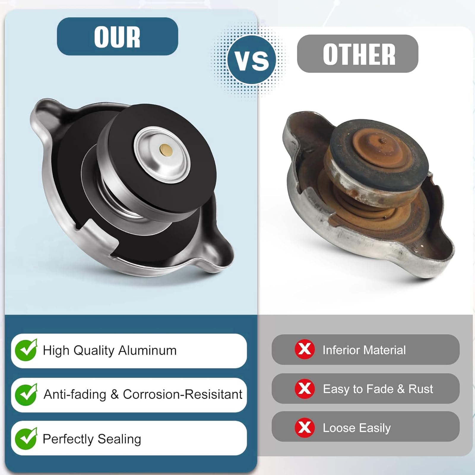 4 Pezzi Tappi Per Radiatore In Plastica Bianca A Innesto Rapido - Foto 2