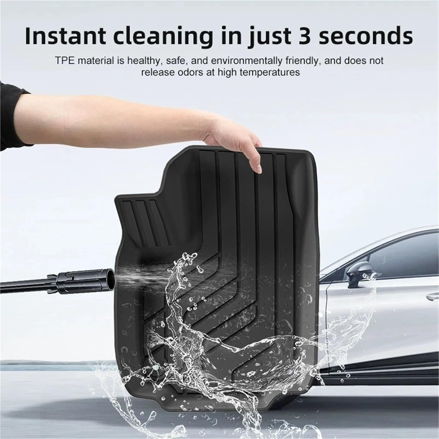 Car Trunk Mat for Chevrolet Trailblazer Equinox 2025 TPE Floor Mats All Weather Backrest Rear Pads Cargo Liner(TPE Foot pad Left)