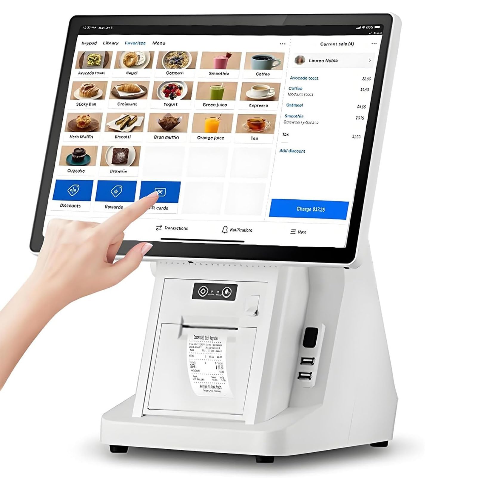 Feiphla Cash Register Till,15.6 Inch Touch Screen Pc Pos Systems,With 15.6 In Touch Screen,for Small Business SingleScreen-A（80mm）