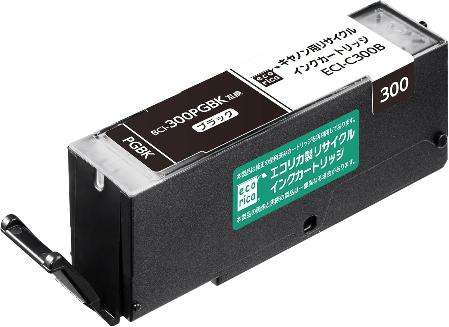 ecorica Ecolica Canon BCI-300/BCI-301 BCI-300PGBK Compatible Remanufactured Ink EC-BCI300B Remaining Level Indicator Envelope Package
