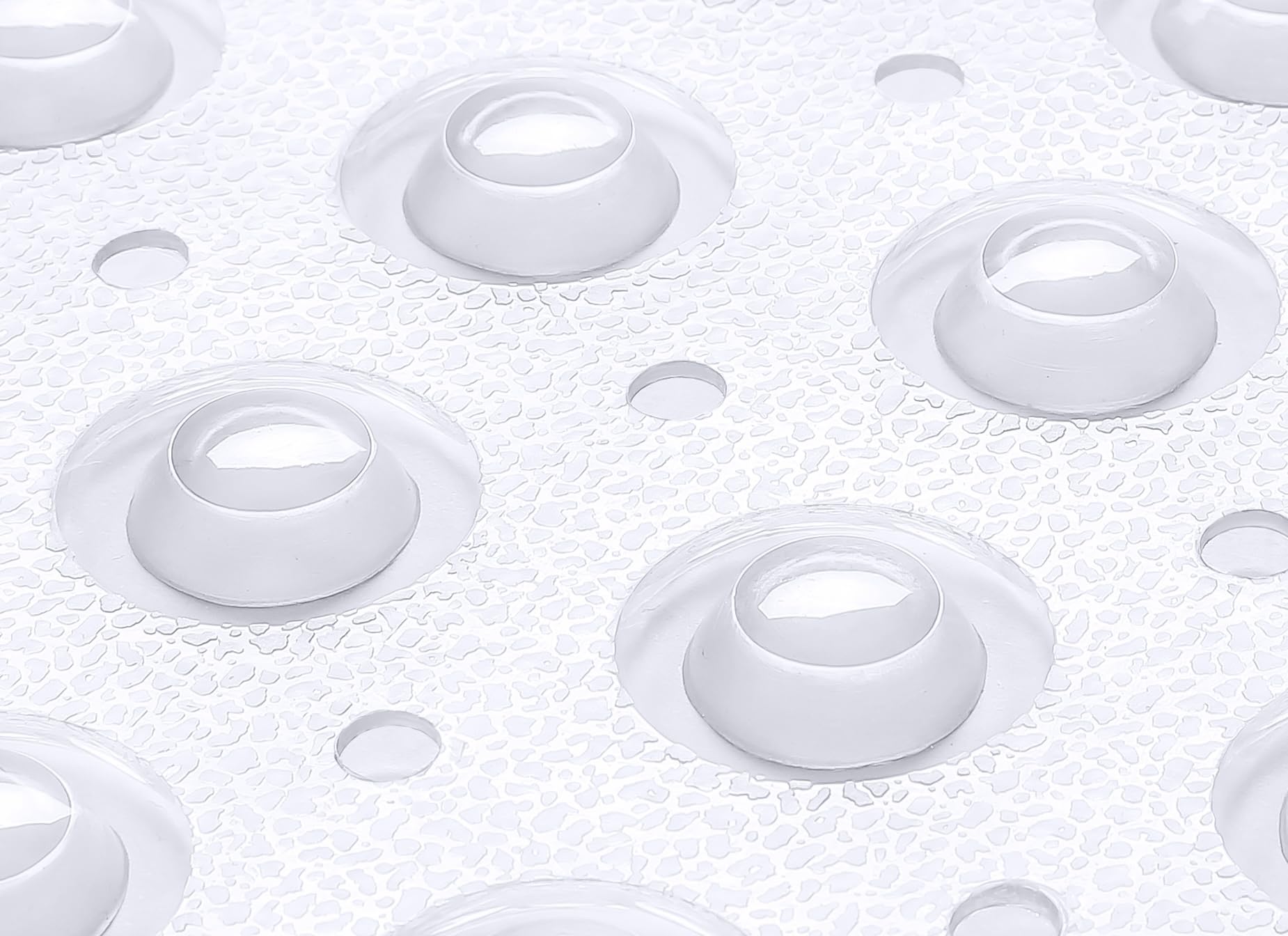 Alfombrilla de baño antimicrobiana Extra Larga, Antideslizante, de Vinilo, Transparente